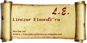 Linczer Eleonóra névjegykártya
